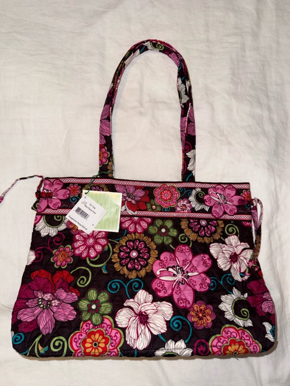 Vera Bradley Mod Floral Tie Tote NWT